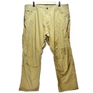 Kuhl Men Size 40 x 30 Revolvr Tan Cotton Nylon Vintage Patina Dye Pants